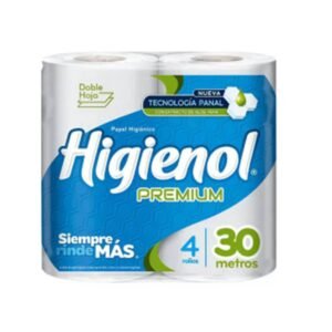 Papel Higienico Higienol Doble Hoja 30 Mts X 4 U