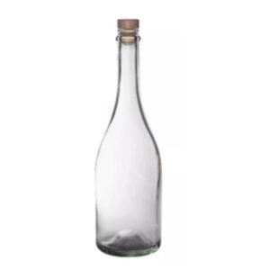 Botella Vidrio Champagne X 750 Ml Con Tapa X U