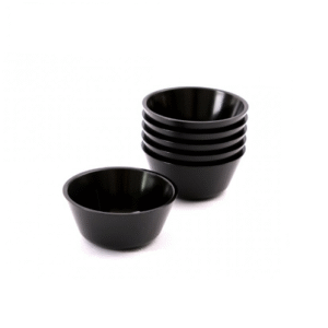 Cazuela Reutilizable Dip Negra (6.5 X 3 Cm) X 12 U