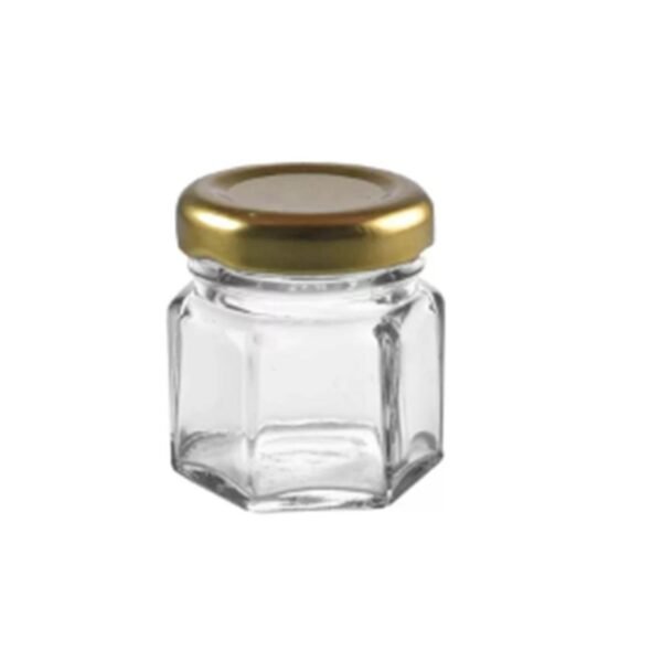 Frasco Vidrio Hexagonal X 40 Ml Con Tapa