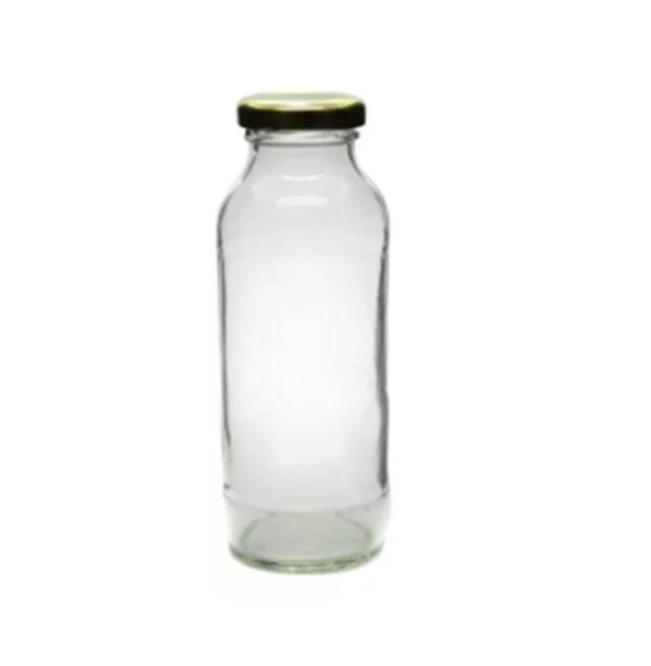 Botella Vidrio Jugo X 250 Ml Rigo Con Tapa X U