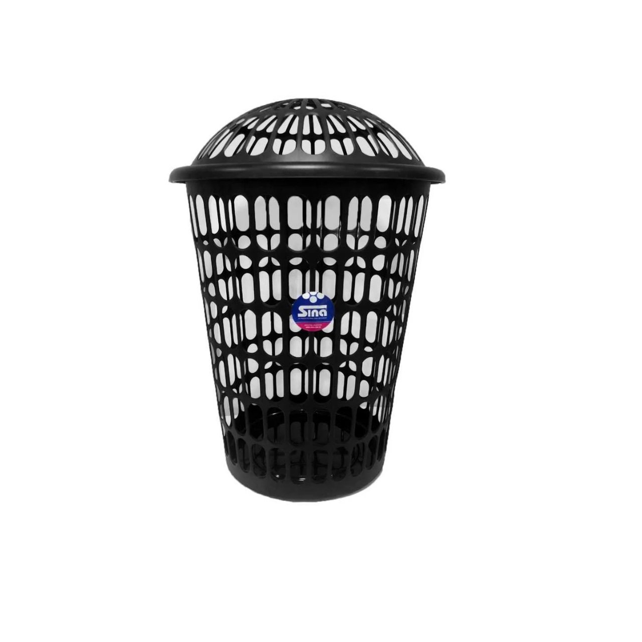 Cesto rejilla alto red con tapa SINA - 45cm diam x 66cm