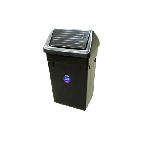 Cesto Residuo rectangular vaiven negro 60 Litros -
