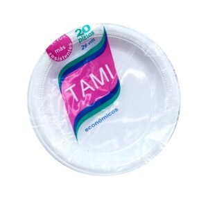 Plato Blanco 26 Cm. Tami x 20 U