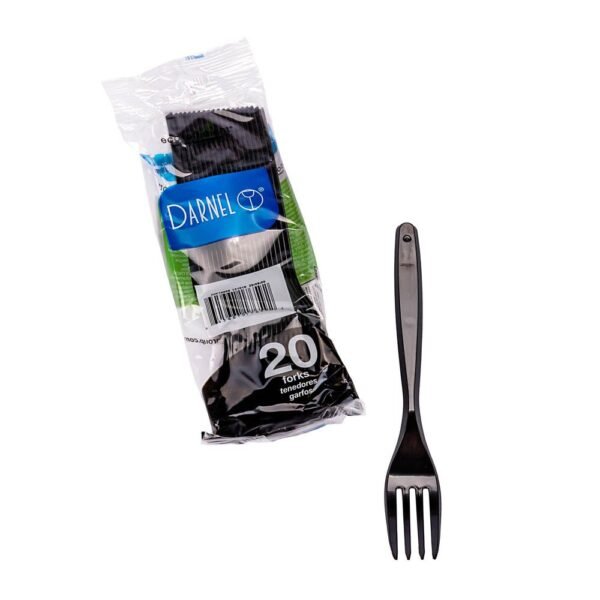 Tenedor Negro Darnel x 20 U