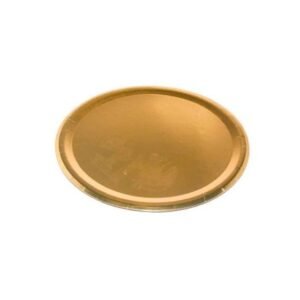 Plato Bandeja Carton Dorado Eco 26 Cm Lisa X 10